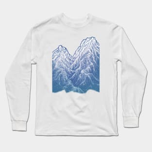 遠望 series -"Valley" - Linocut Long Sleeve T-Shirt